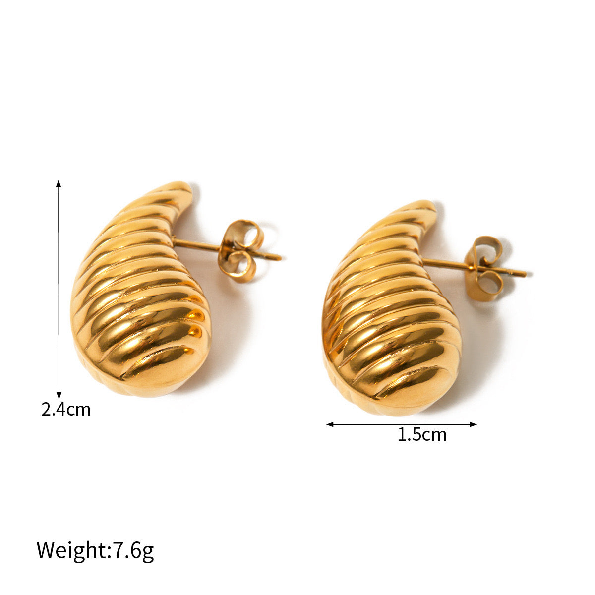 18k gold plated earrings