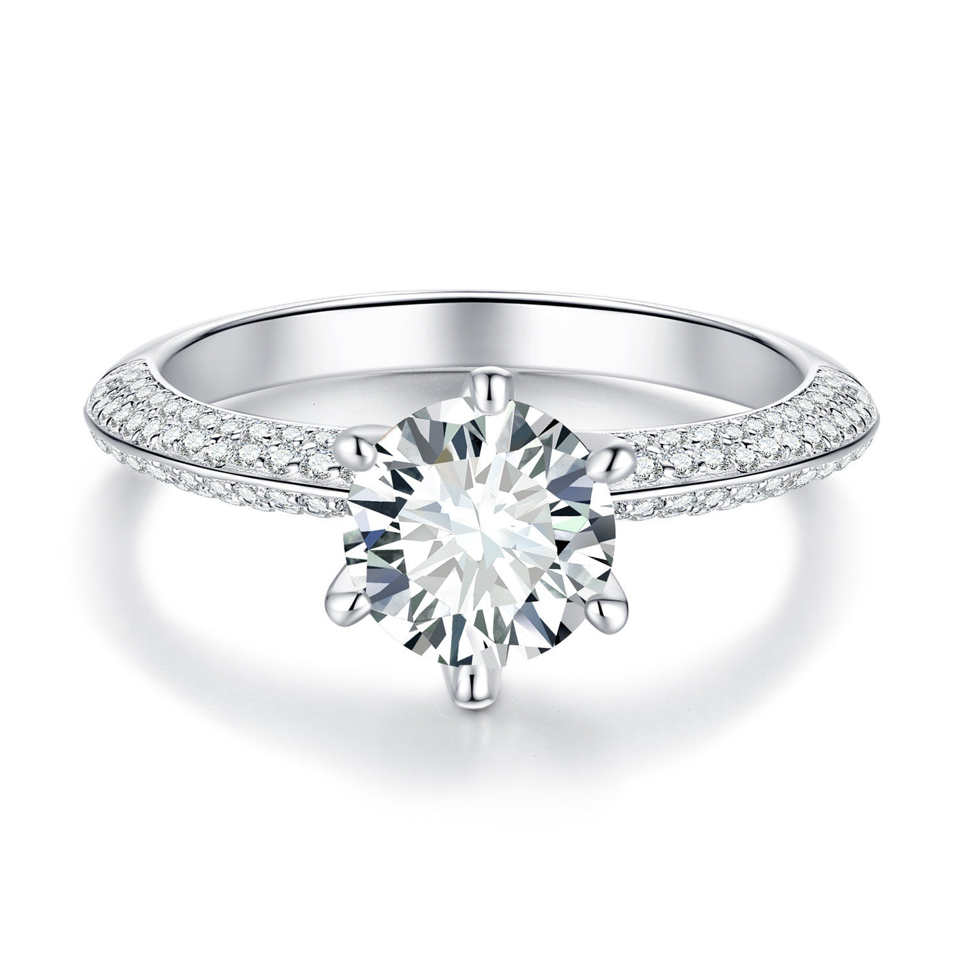 3/5 CT Shiny Moissanite Ring Customizable Exclusive Name