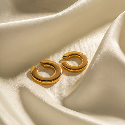 18k gold-plated clip earrings