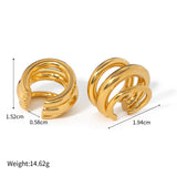 18k gold-plated clip earrings