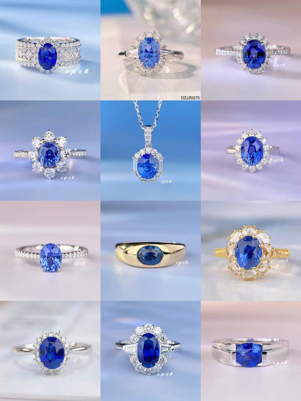 Natural gemstone rings Customizable