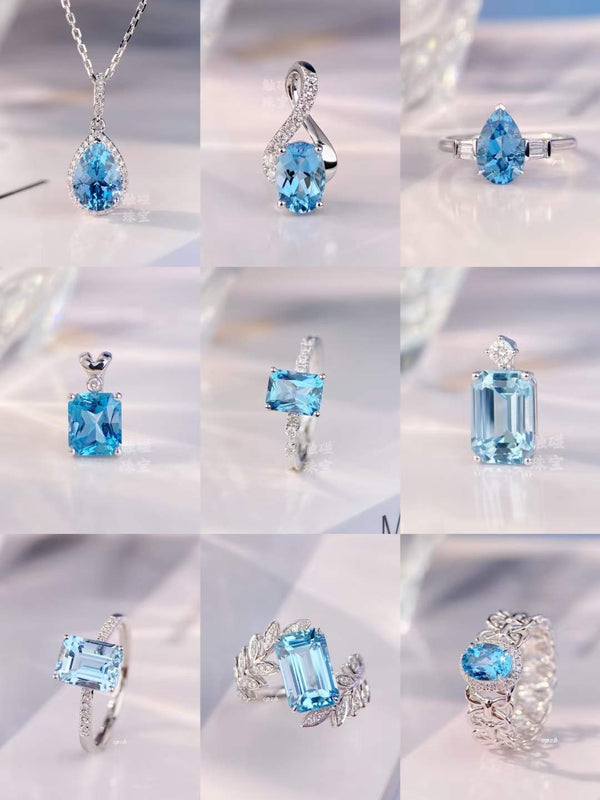Natural gemstone rings Customizable
