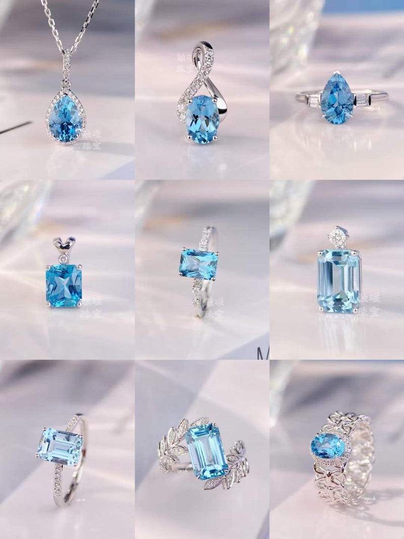 Natural gemstone rings Customizable