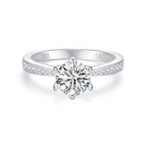 1/2/3CT Shiny Moissanite Ring Customizable Exclusive Name