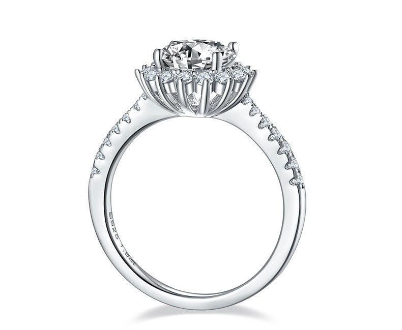 1.5CT Shining Sunflower Moissanite Ring