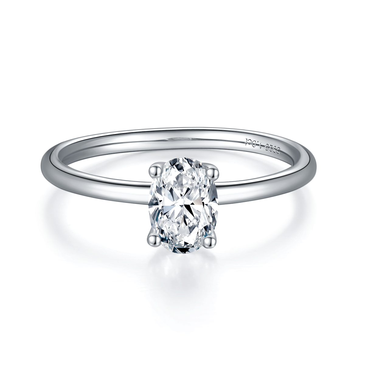 1CT Oval moissanite Ring