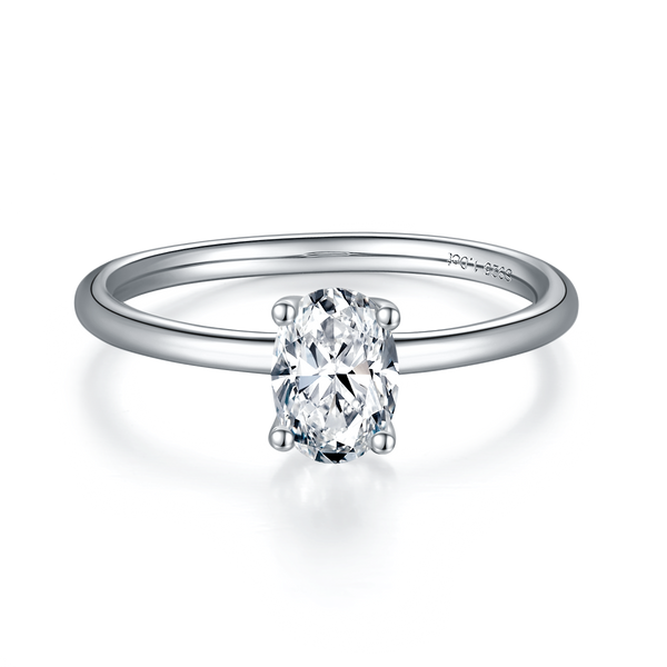 1CT Oval moissanite Ring