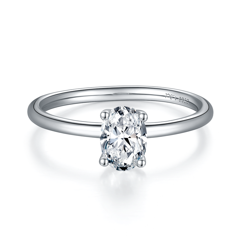 1CT Oval moissanite Ring