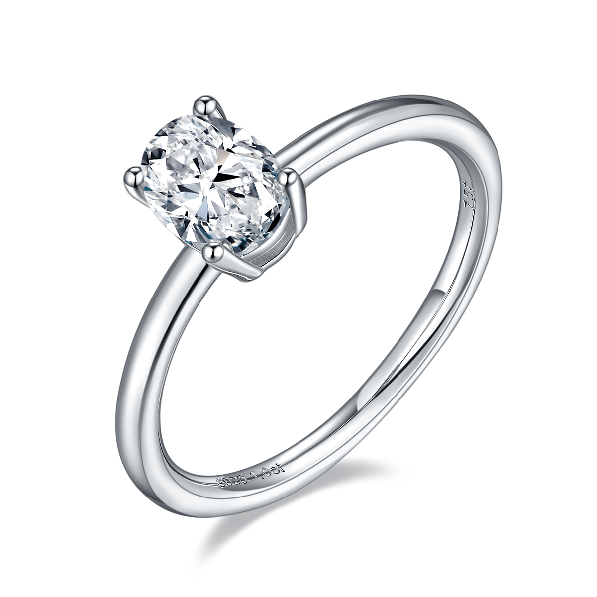 1CT Oval moissanite Ring