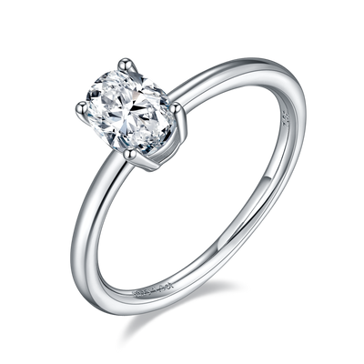 1CT Oval moissanite Ring