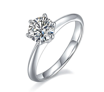 5CT 6-Prong Moissanite Ring Customizable Exclusive Name