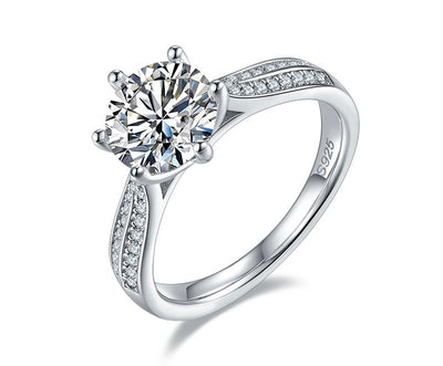 2CT Shiny Moissanite Ring For Queen Customizable Exclusive Name