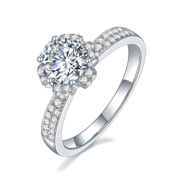 1/2CT Moissanite Ring For Princess Customizable Exclusive Name
