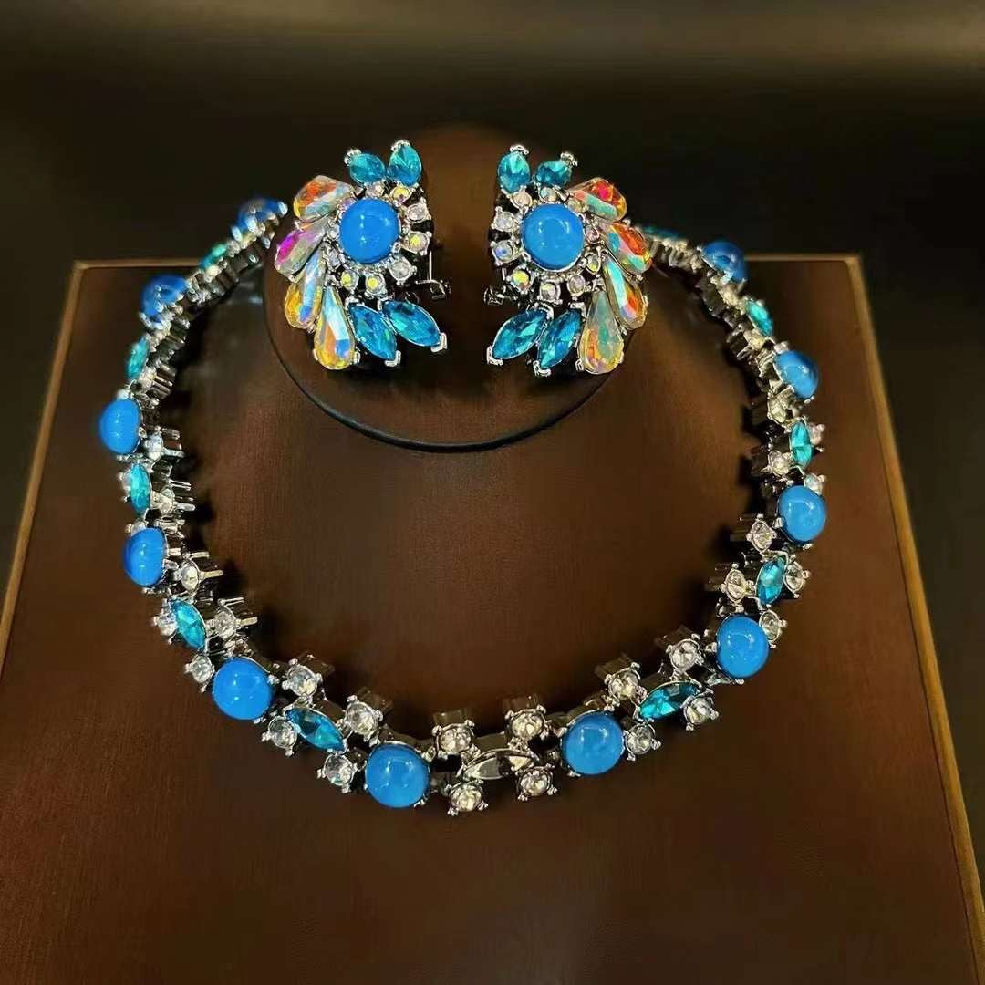 Vintage Blue Jewelry Set