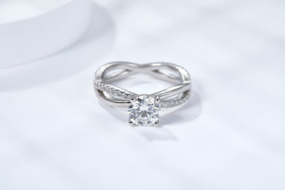 1/2CT Elegant And Sparkling Moissanite Ring Customizable Exclusive Name