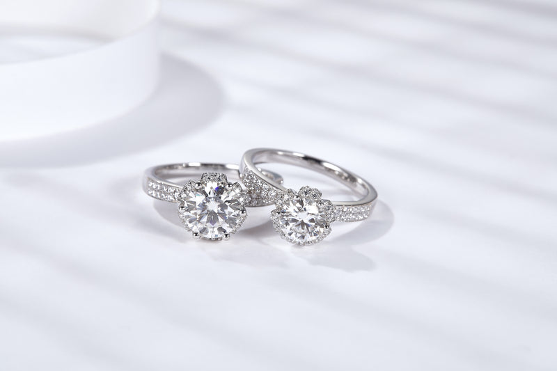 1/2CT Moissanite Ring For Princess Customizable Exclusive Name