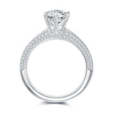 1/1.5/2CT Sparkling Moissanite Ring Customizable Exclusive Name