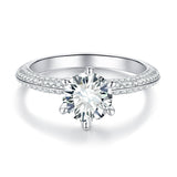1/1.5/2CT Sparkling Moissanite Ring Customizable Exclusive Name