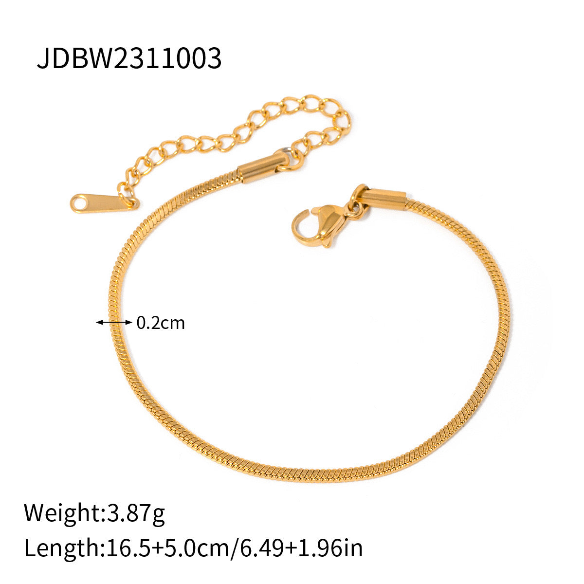 18k gold plated bracelet