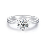 1/2/3CT 6-Prong Special Edition Moissanite Ring Customizable Exclusive Name